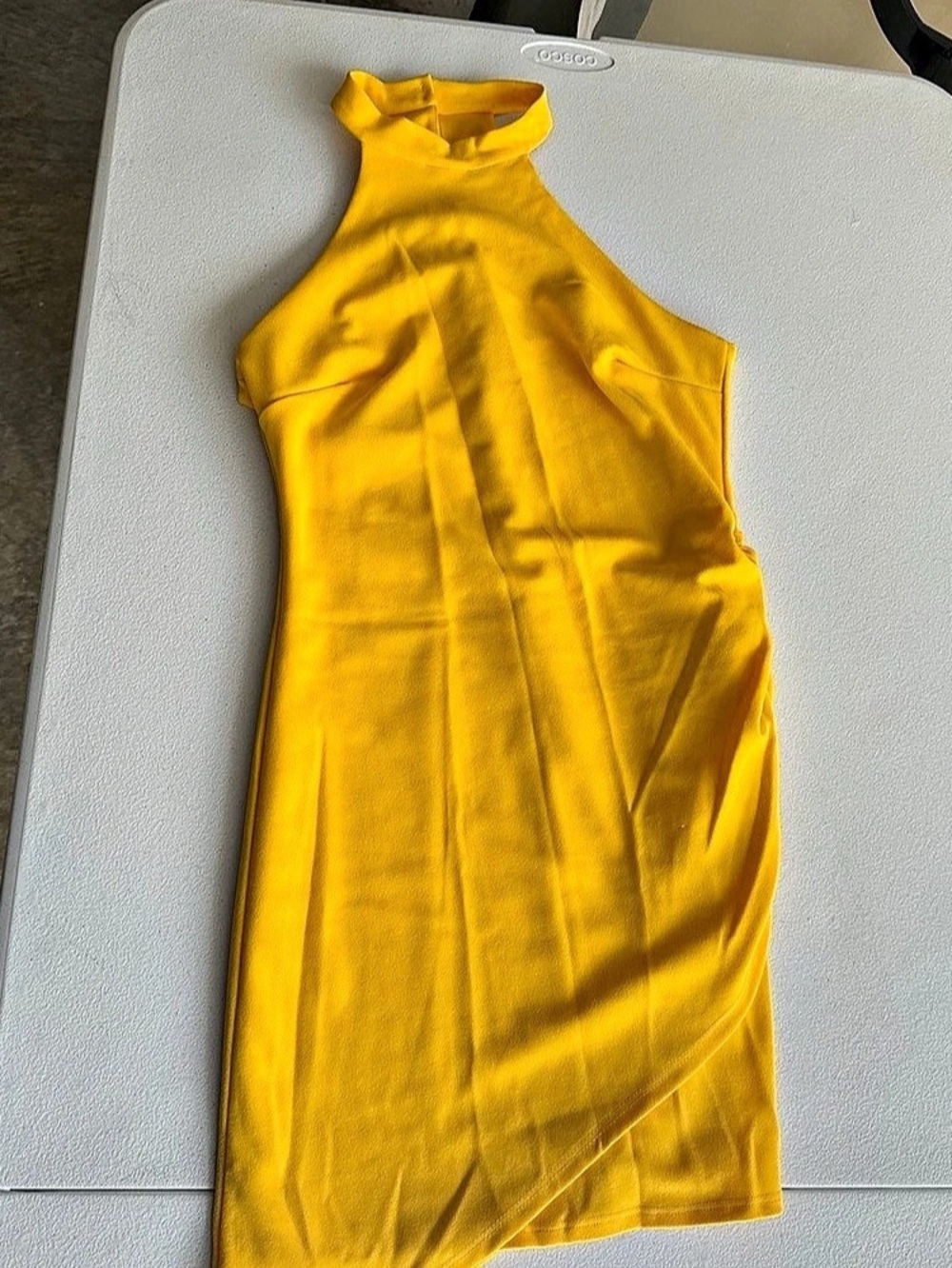 Lulus Yellow Halter Midi Dress Size Medium